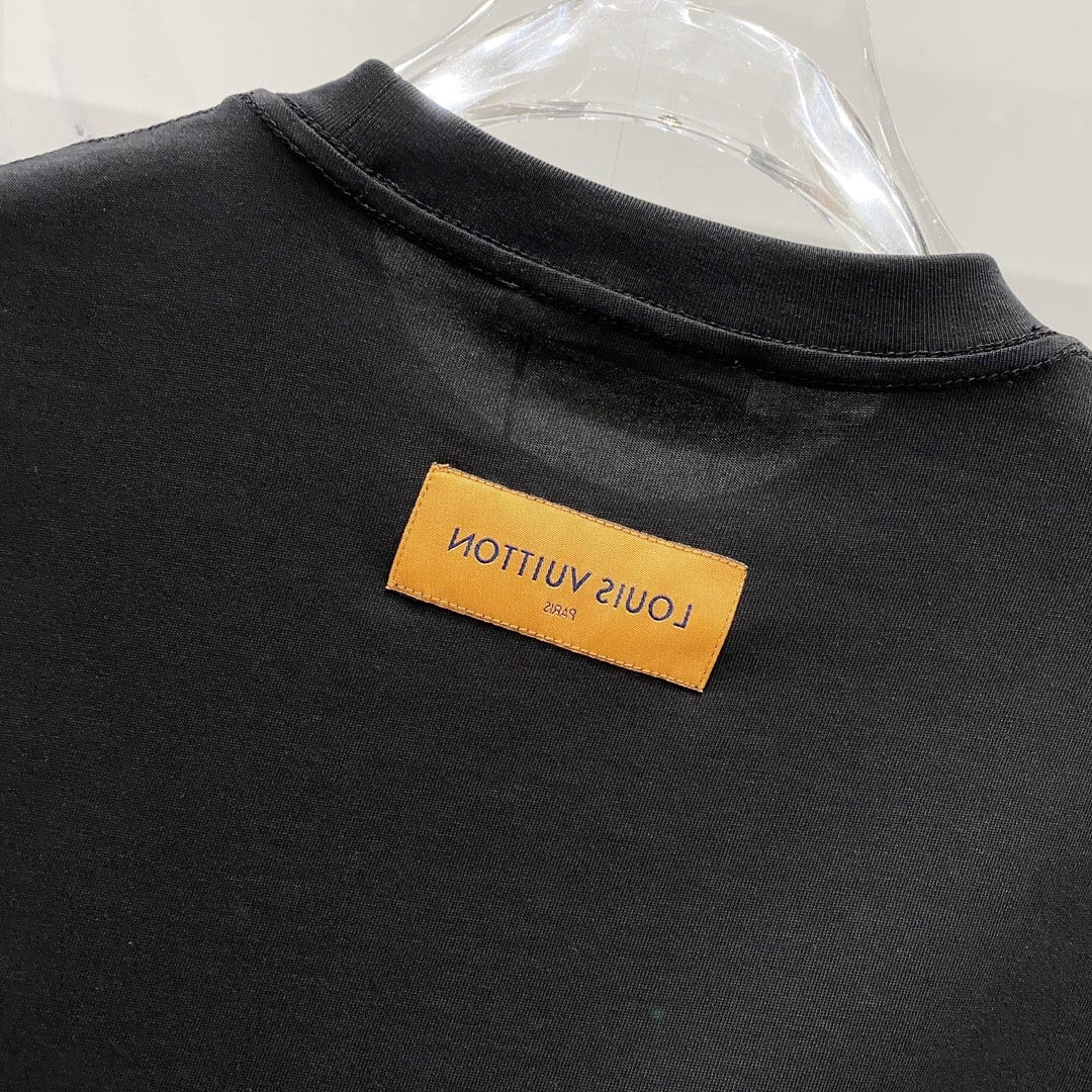 Louis Vuitton Embossed Signature T-Shirt – Black