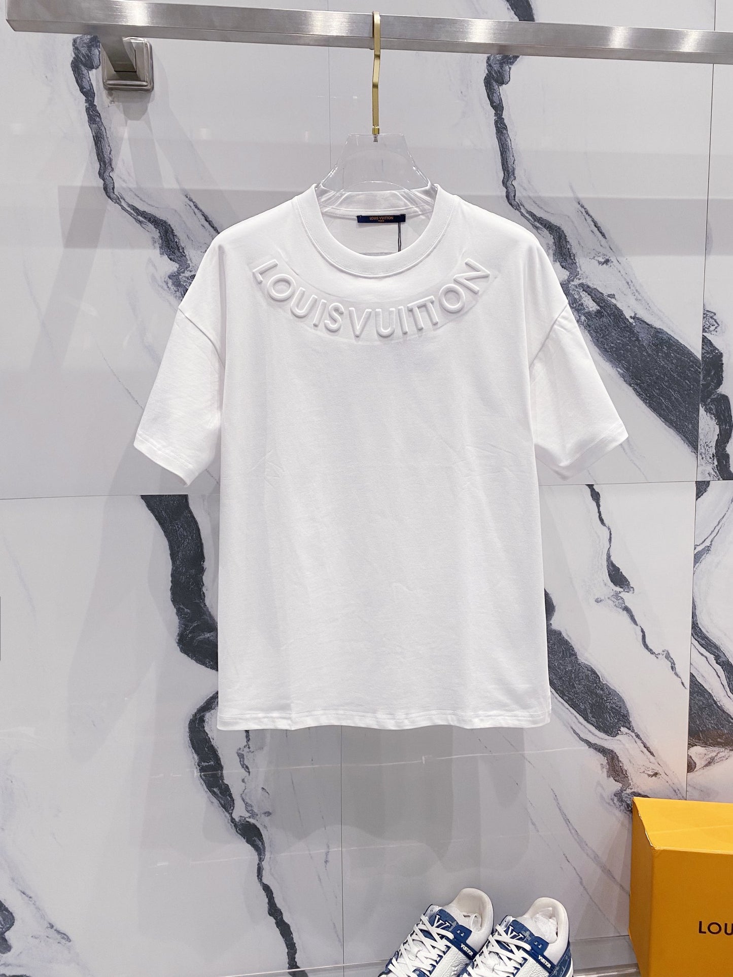 Louis Vuitton Embossed Signature T-Shirt – White