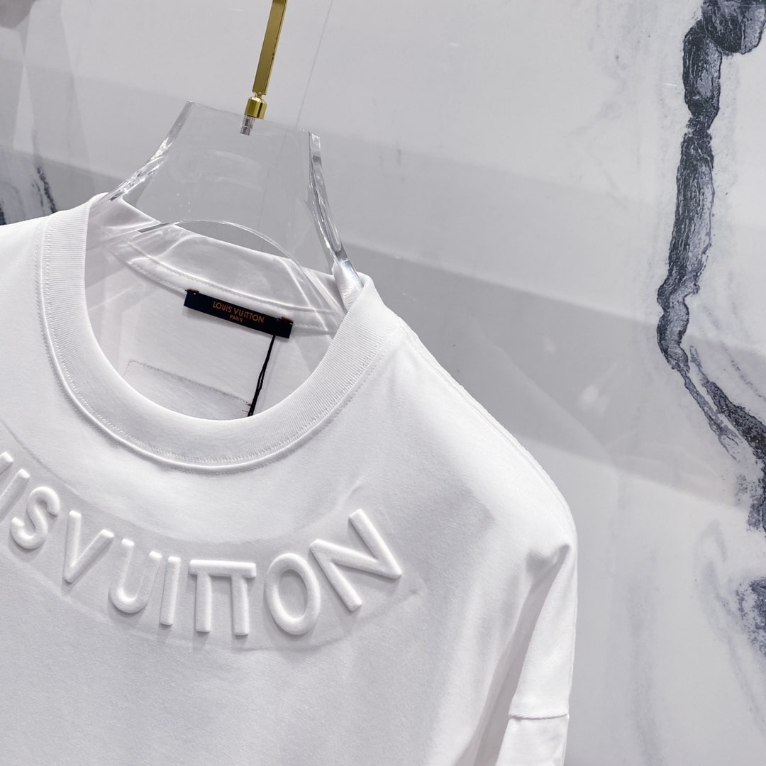 Louis Vuitton Embossed Signature T-Shirt – White