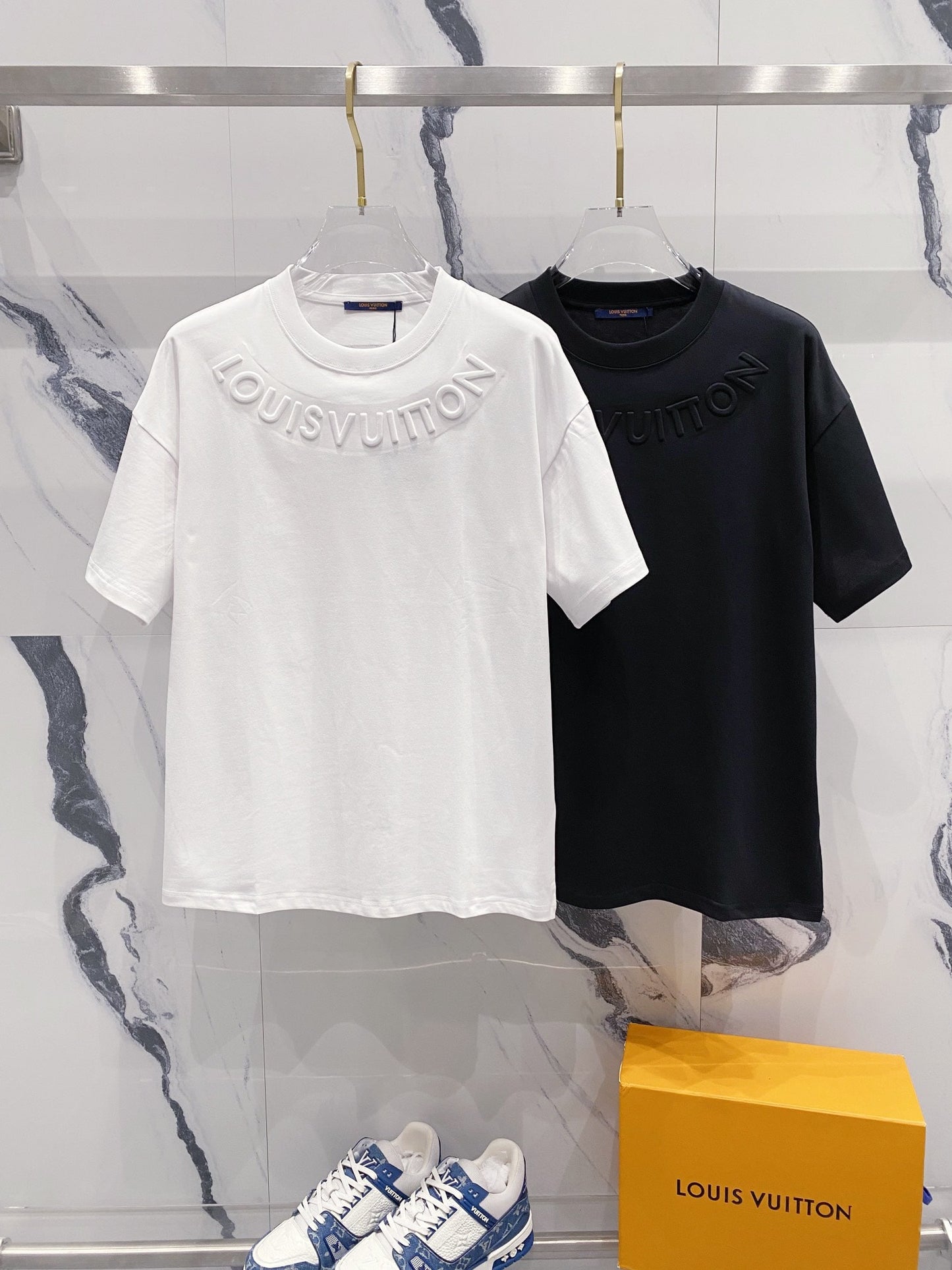 Louis Vuitton Embossed Signature T-Shirt – White