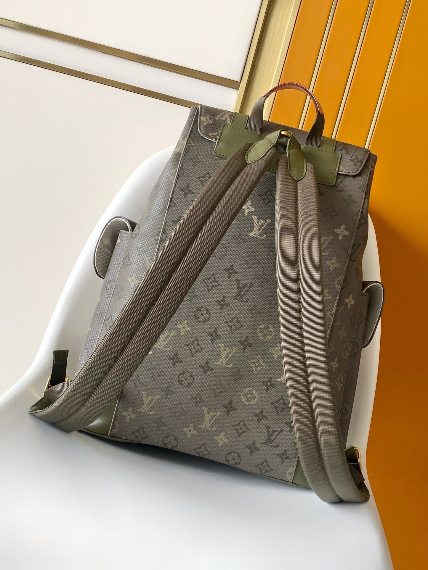 Louis Vuitton LV Christopher MM Backpack - Khaki Green Monogram Surplus Canvas Rucksack