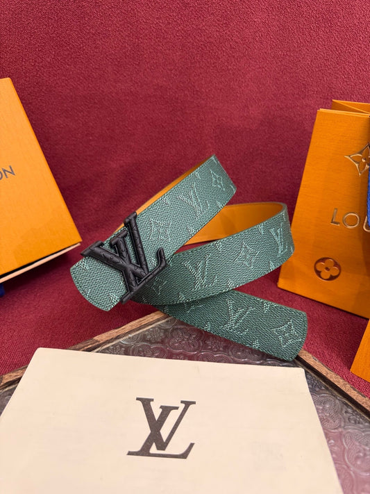 Louis Vuitton LV Dimension 40mm Reversible Belt Malachite Green - Matte Black Buckle