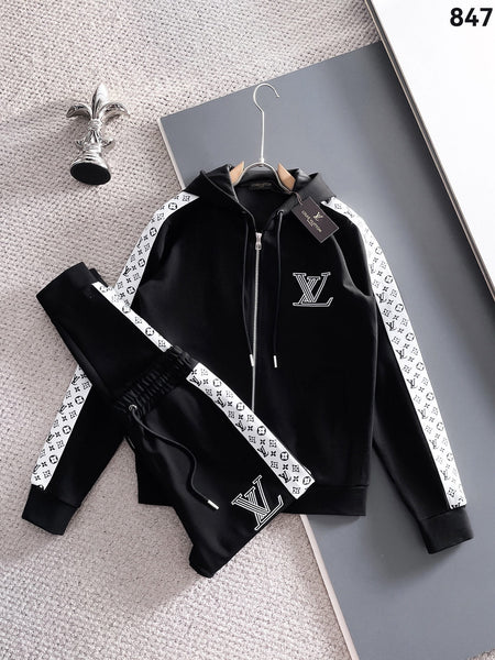 Louis Vuitton LV Graphic Stripe Tracksuit - Black & White Monogram