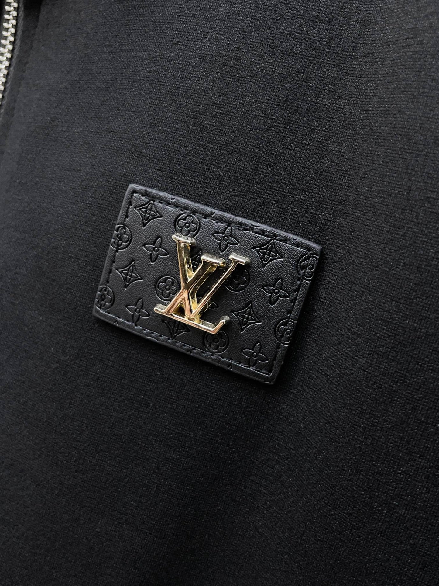 Louis Vuitton LV Logo Patch Technical Jersey Tracksuit Black