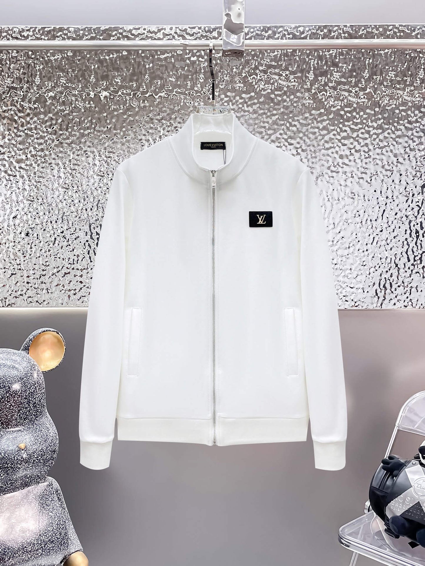 Louis Vuitton LV Logo Patch Technical Jersey Tracksuit White