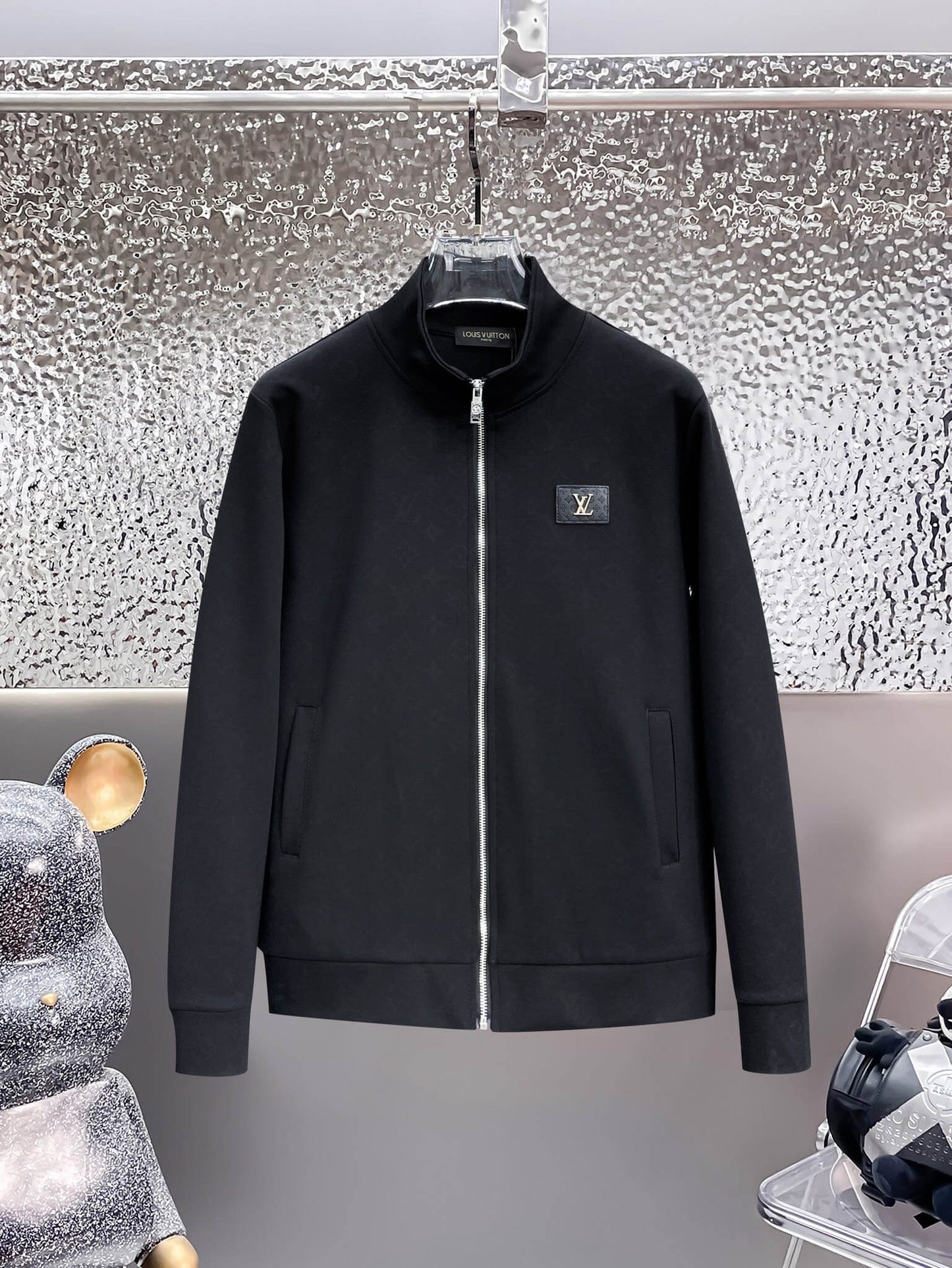 Louis Vuitton LV Logo Patch Tracksuit Black Technical Jersey