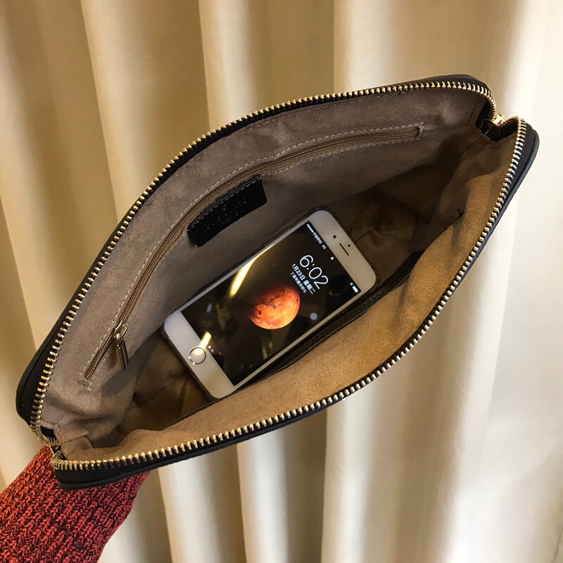 Louis Vuitton LV Men's Clutch Bag - Monogram Eclipse Canvas Hand Purse