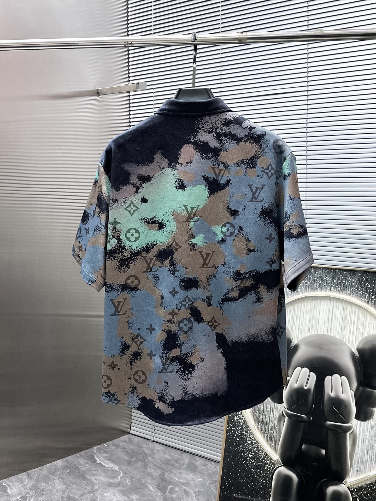 Louis Vuitton LV Monogram Camouflage Denim Short-Sleeved Shirt & Shorts Co-ord Set