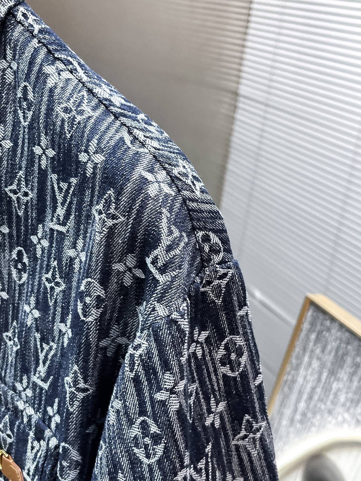 Louis Vuitton LV Monogram Denim Short-Sleeved Shirt & Shorts Co-ord Set