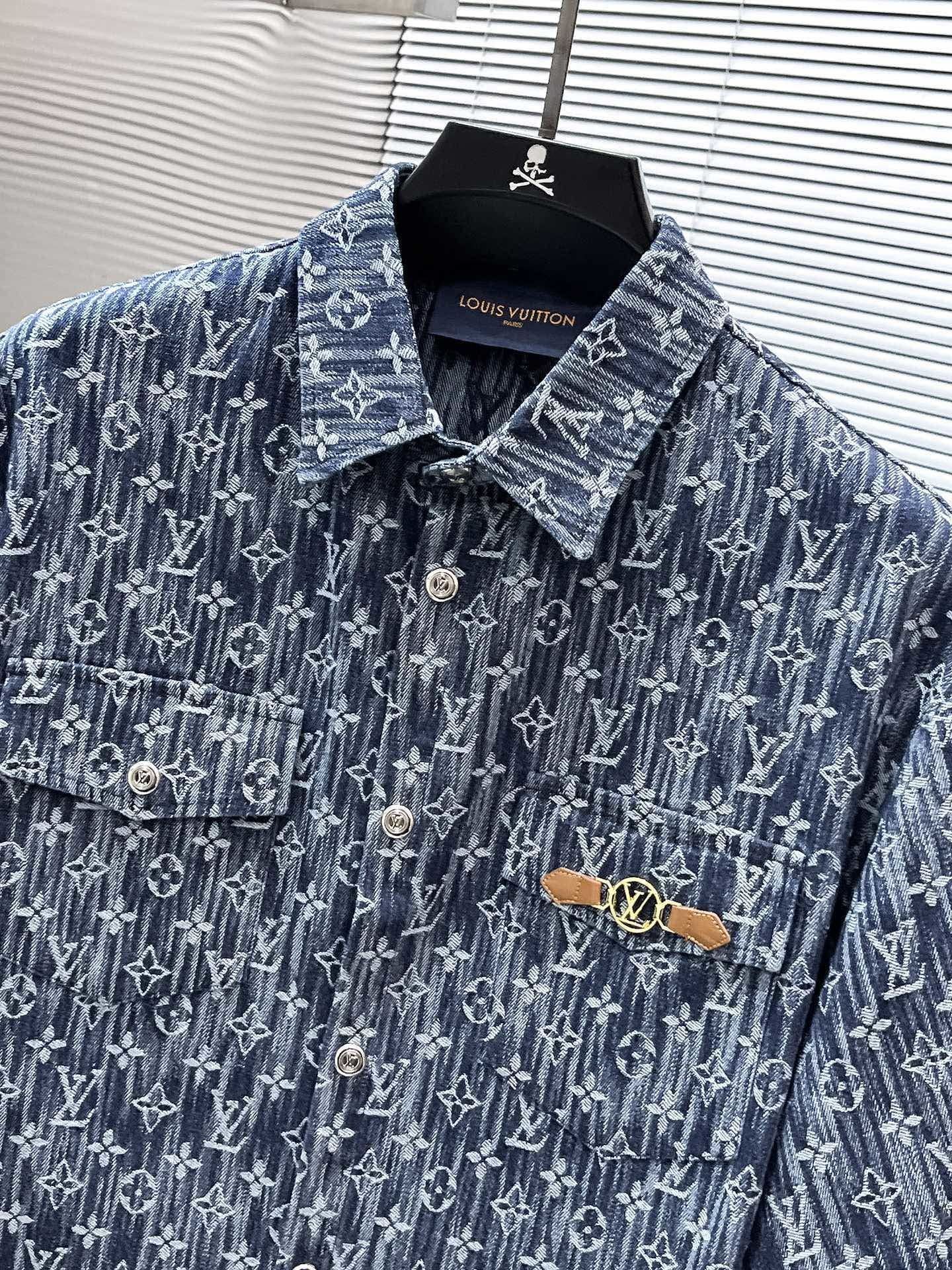 Louis Vuitton LV Monogram Denim Short-Sleeved Shirt & Shorts Co-ord Set