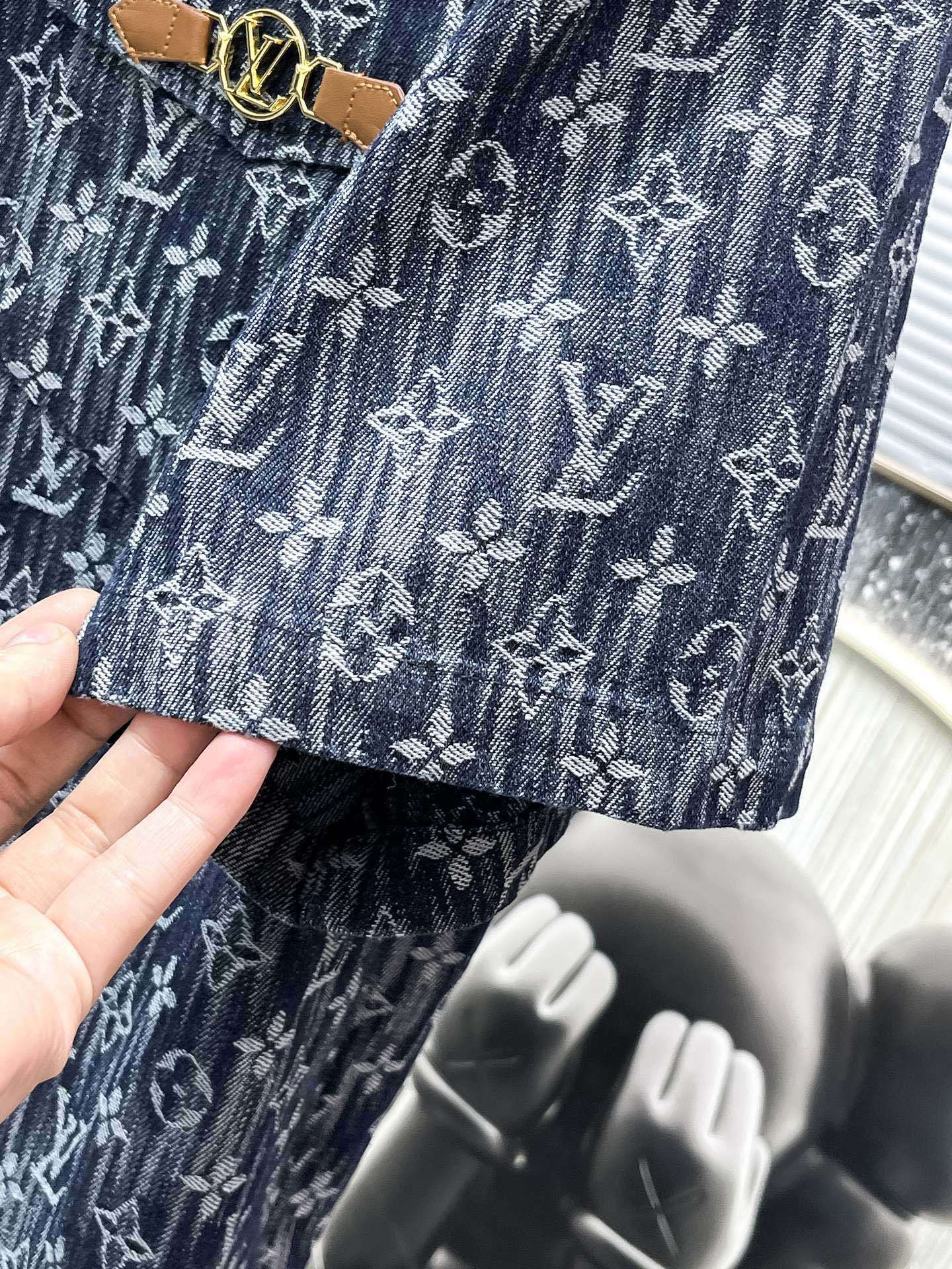 Louis Vuitton LV Monogram Denim Short-Sleeved Shirt & Shorts Co-ord Set