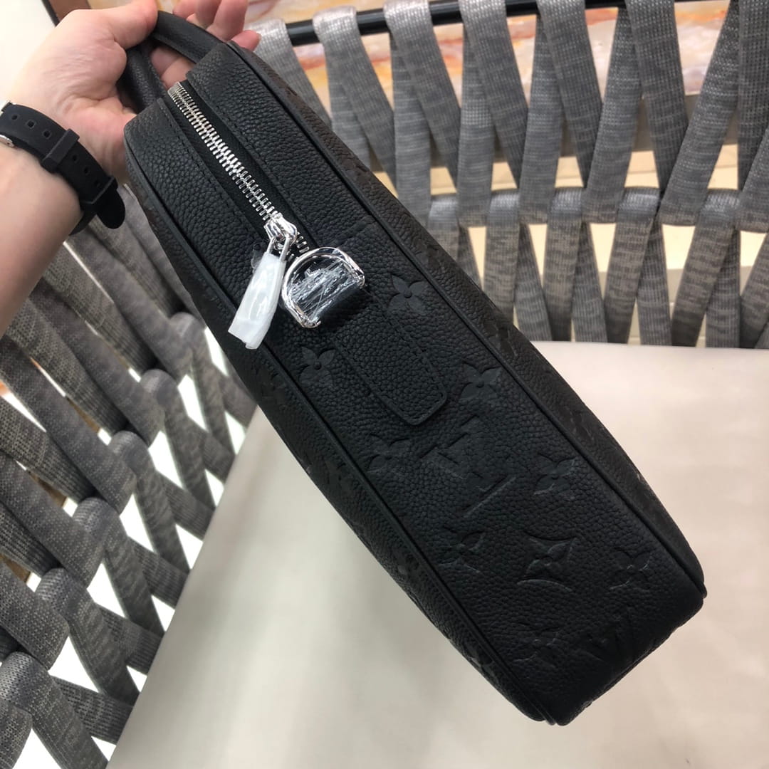 Louis Vuitton LV Monogram Empreinte Black Leather Briefcase