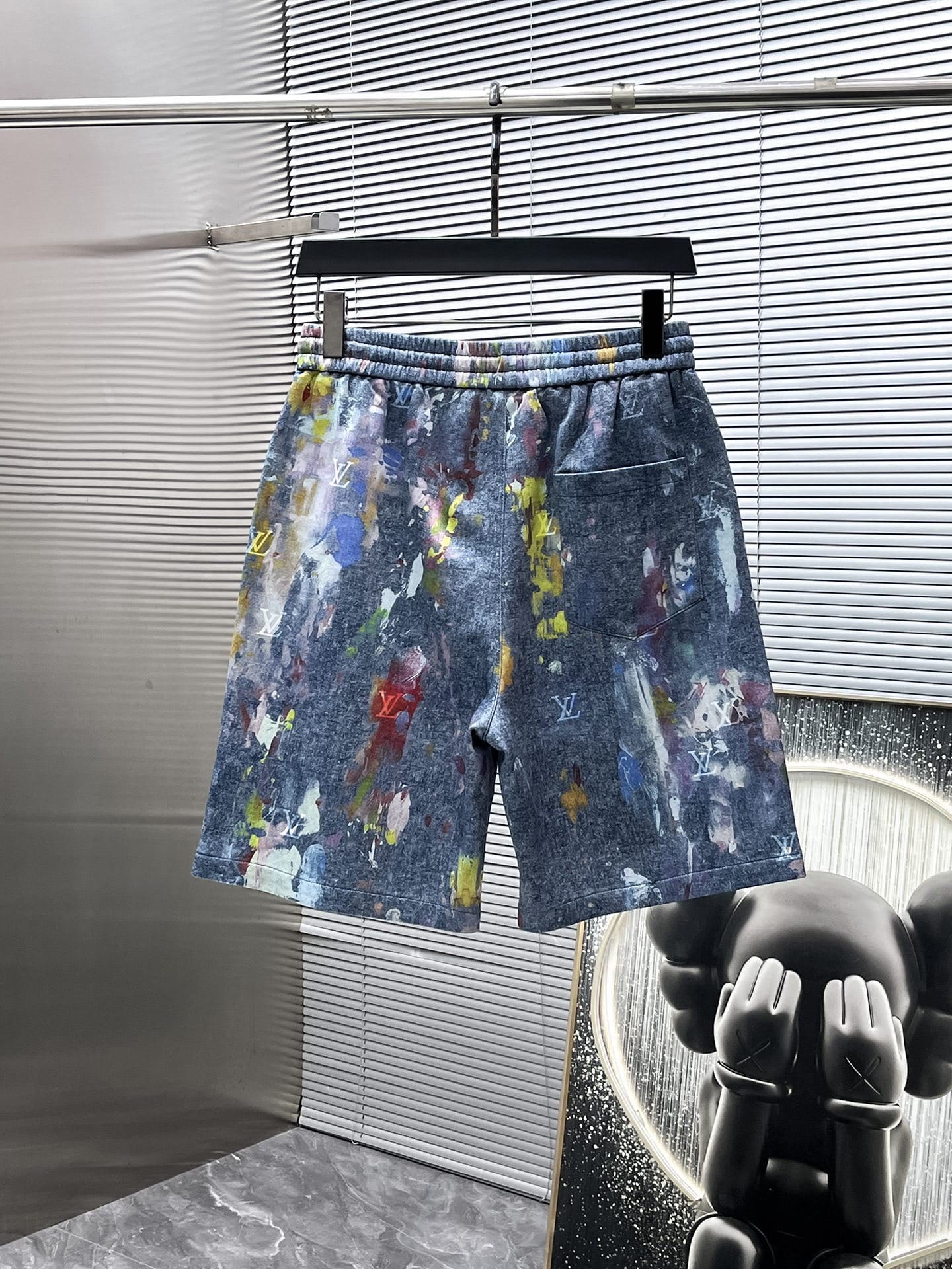 Louis Vuitton LV Monogram Paint Splatter Indigo Blue Denim Co-ord Set