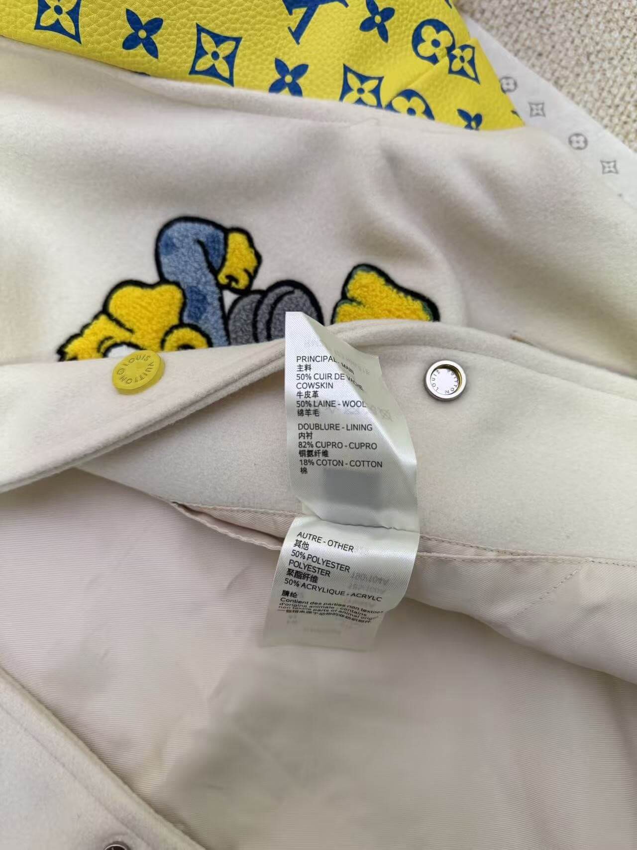 Louis Vuitton LV Monogram Playground Varsity Blouson - White & Yellow
