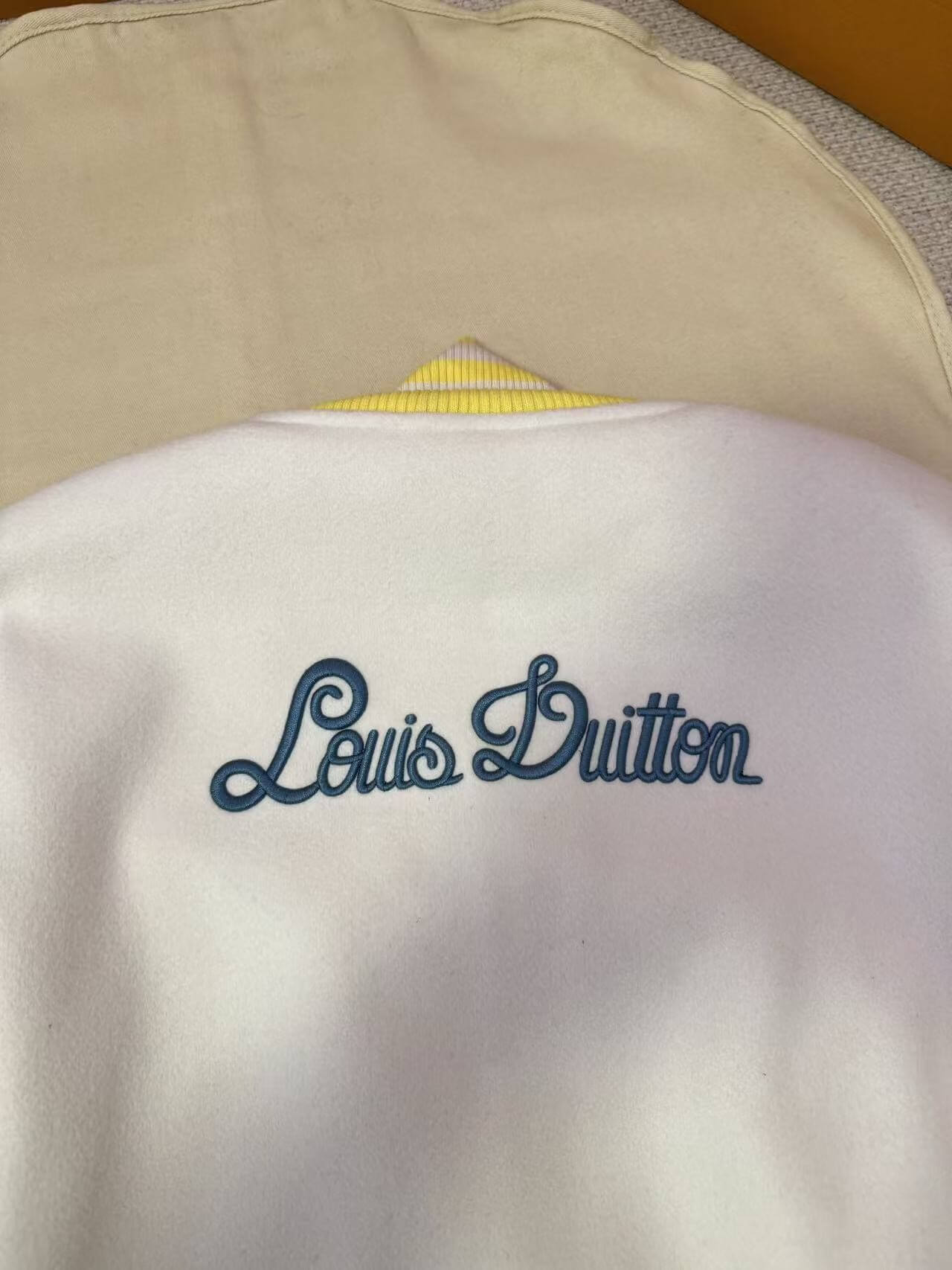 Louis Vuitton LV Monogram Playground Varsity Blouson - White & Yellow