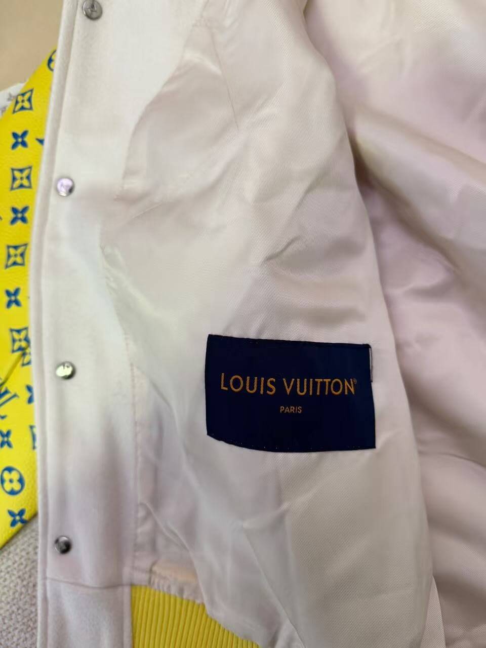Louis Vuitton LV Monogram Playground Varsity Blouson - White & Yellow
