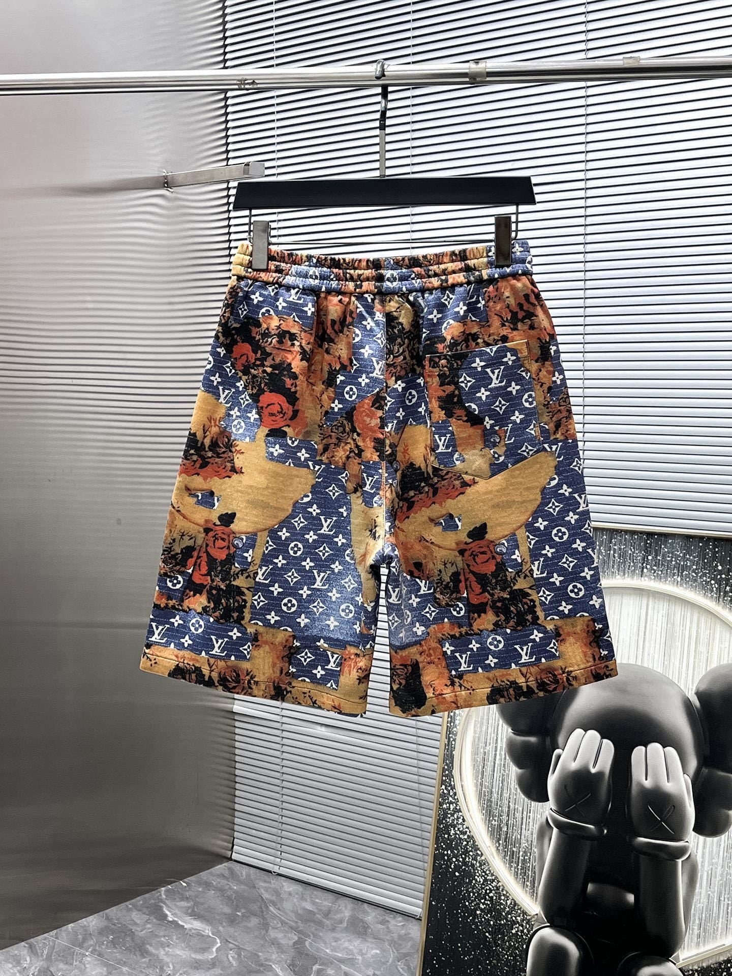 Louis Vuitton LV Monogram Tapestry Denim Short-Sleeved Shirt & Shorts Set