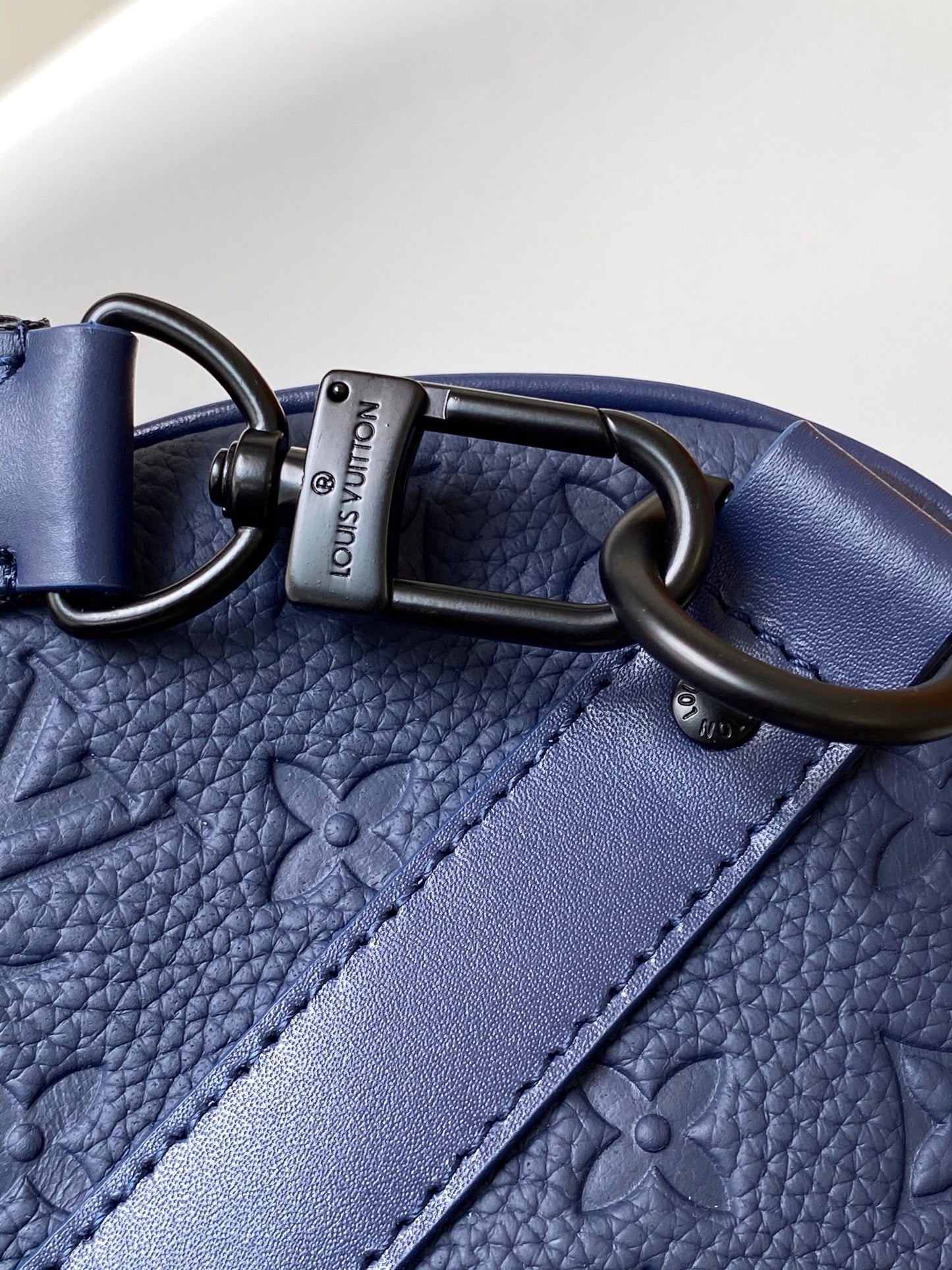 Louis Vuitton LV Monogram Taurillon Keepall Bandouliere 35 in Blue