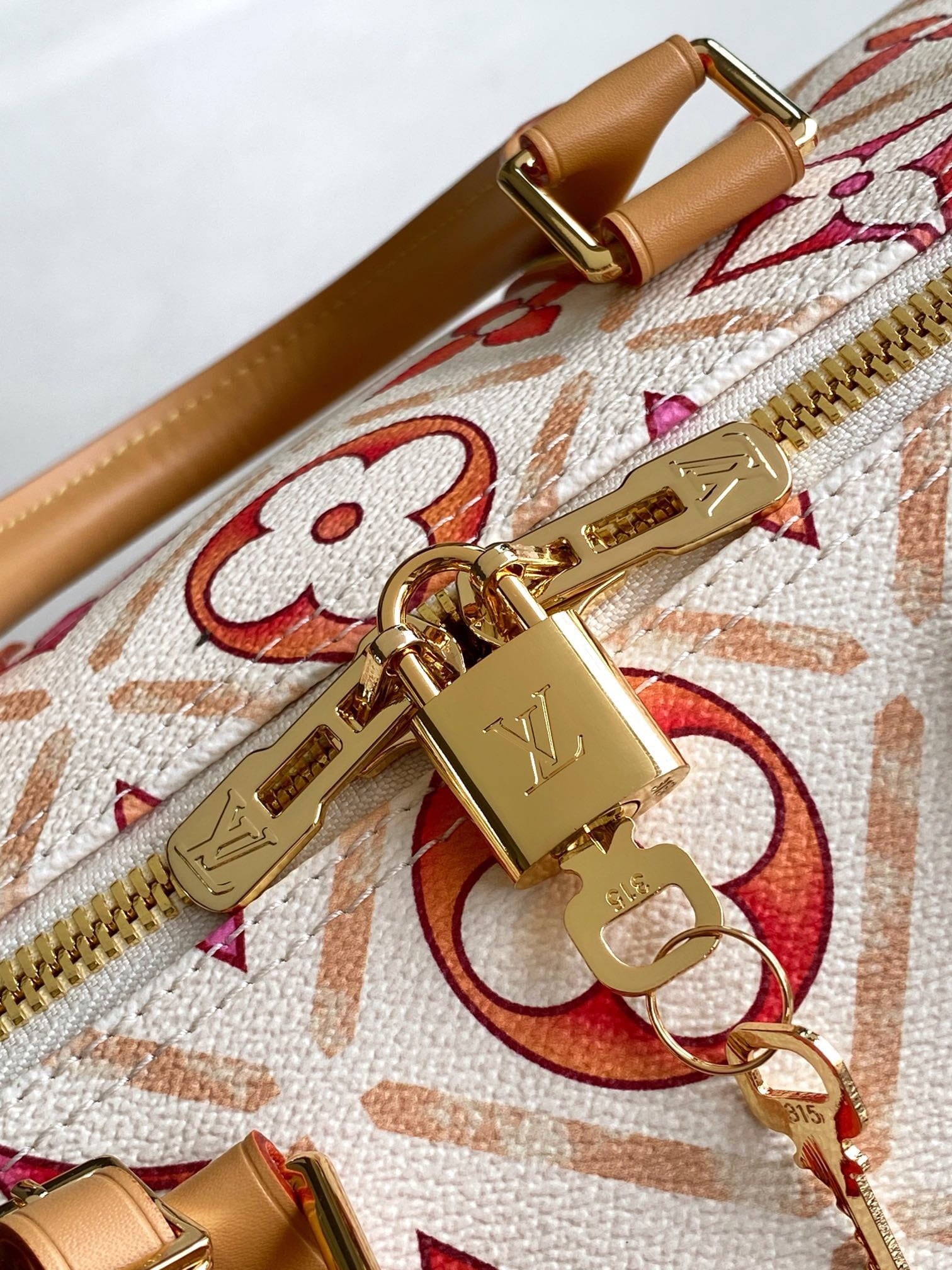 Louis Vuitton LV Monogram Tile Keepall Bandouliere 45 Travel Bag