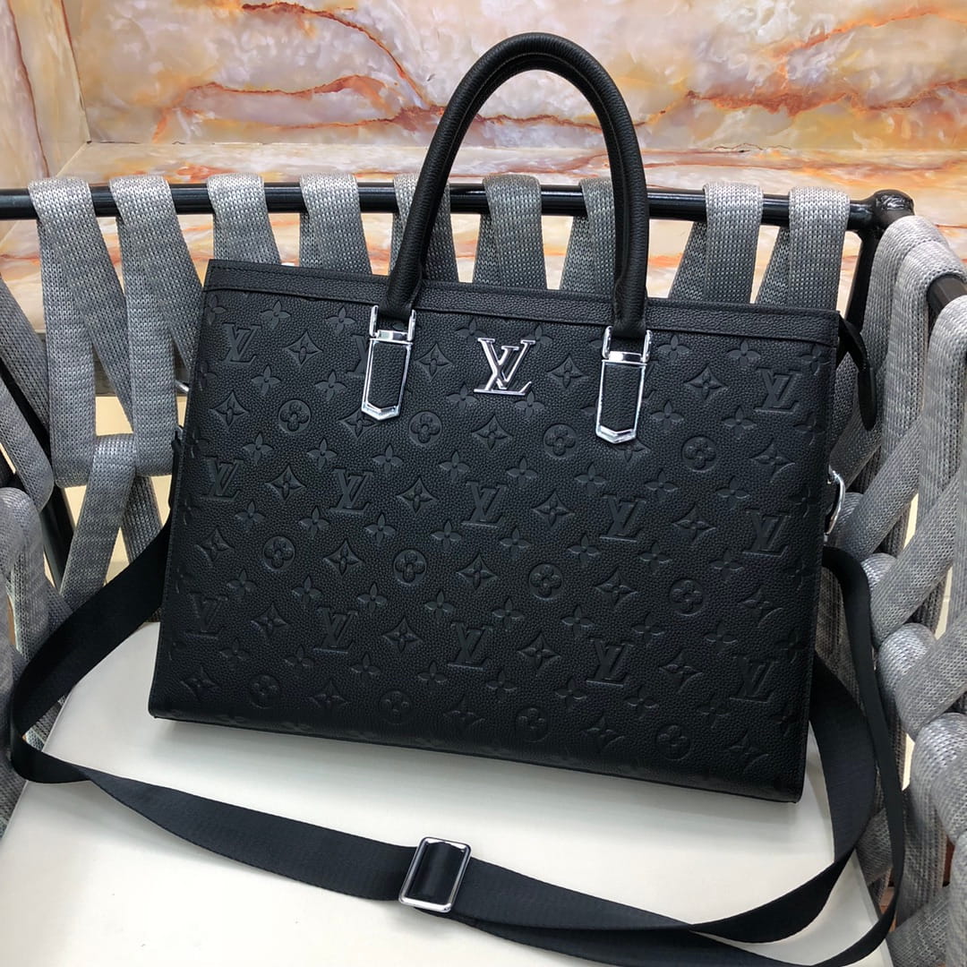Louis Vuitton LV OnTheGo PM Slim Briefcase - Black Empreinte Leather