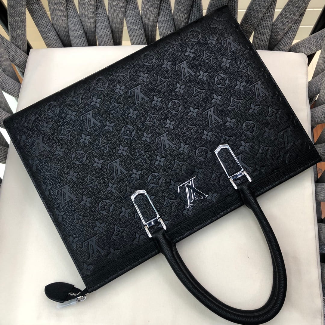 Louis Vuitton LV OnTheGo PM Slim Briefcase - Black Empreinte Leather