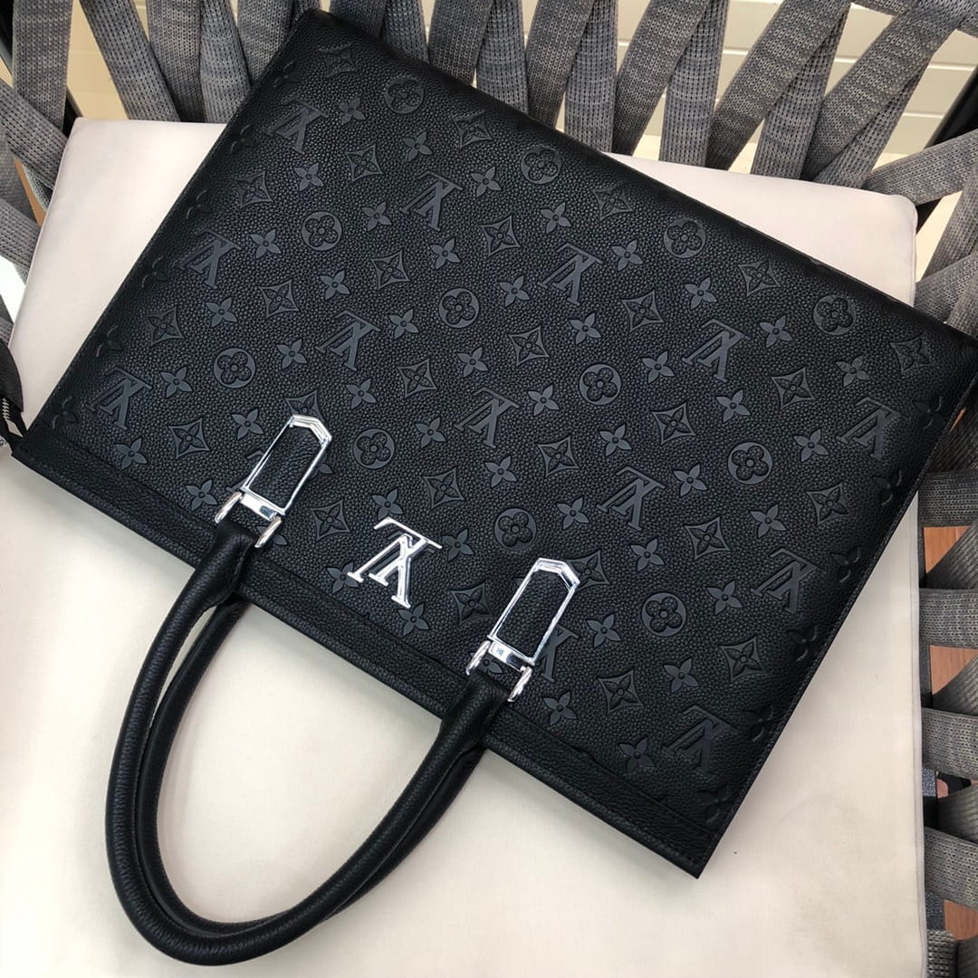Louis Vuitton LV OnTheGo PM Slim Briefcase - Black Empreinte Leather