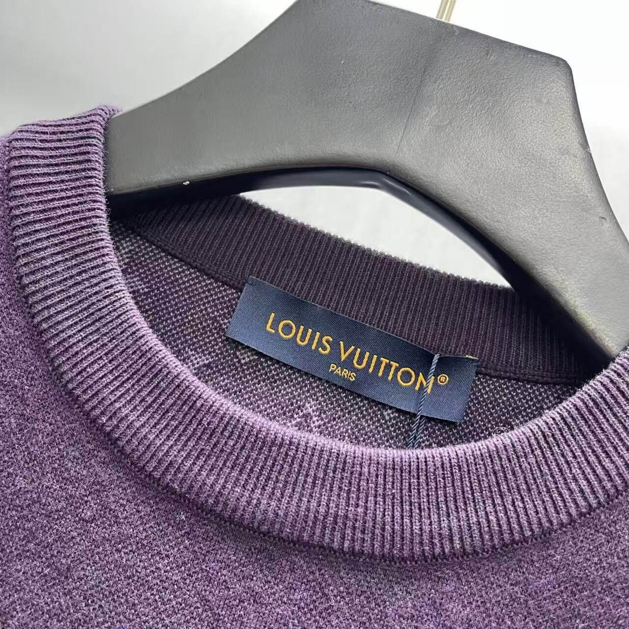 Louis Vuitton LV Purple Monogram Jacquard Short-Sleeved Crewneck