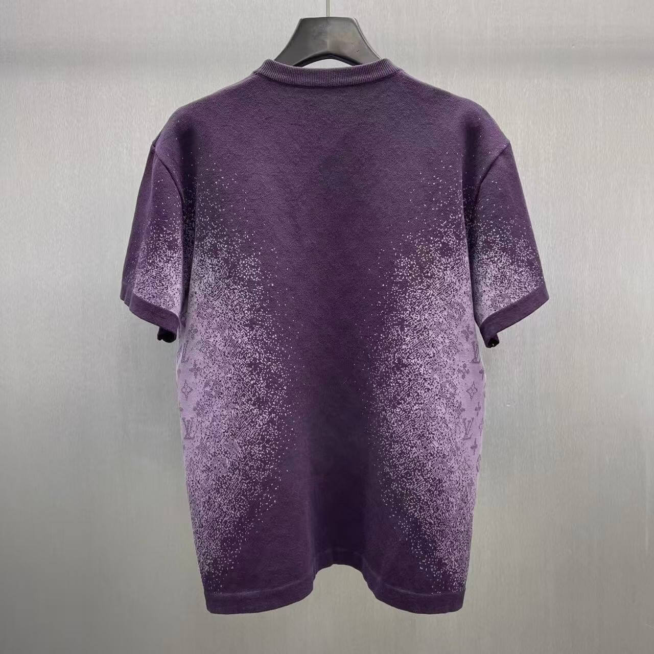 Louis Vuitton LV Purple Monogram Jacquard Short-Sleeved Crewneck