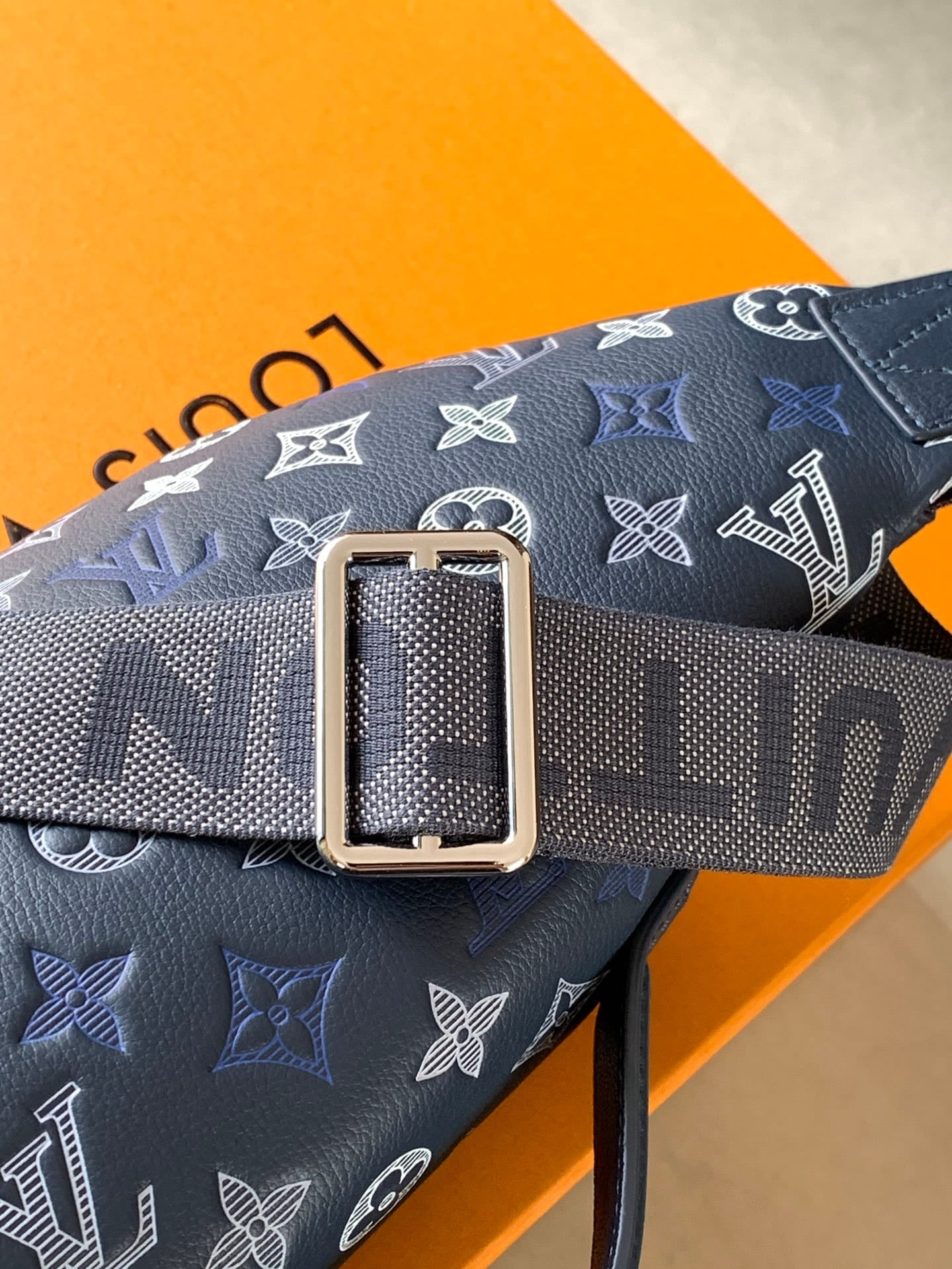 Louis Vuitton LV Rush Bumbag - Navy Blue Monogram Heritage Canvas Belt Bag