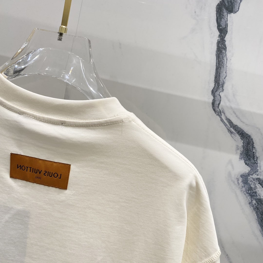 Louis Vuitton LV Stamps T-Shirt – Milk / Off-White – Hollo Shoe