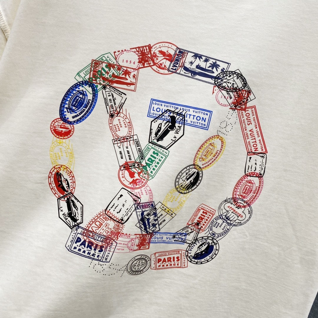 Louis Vuitton LV Stamps T-Shirt – Milk / Off-White