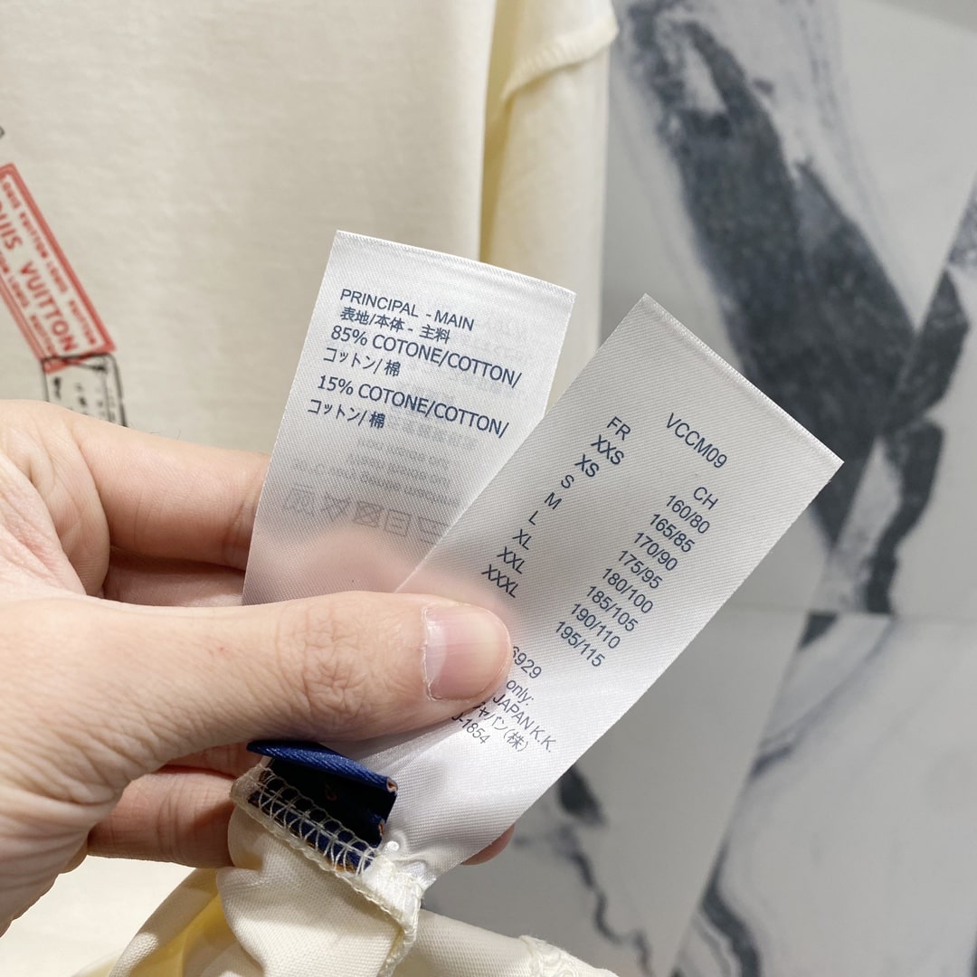 Louis Vuitton LV Stamps T-Shirt – Milk / Off-White