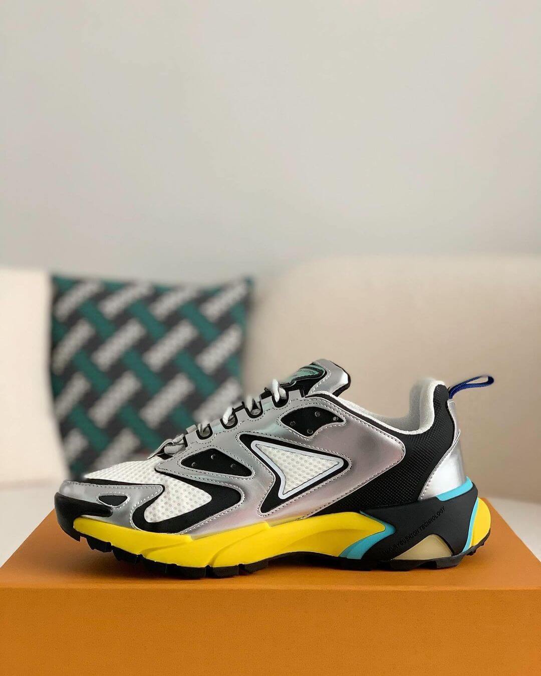 Louis Vuitton LV Trainer – Blue Damier Denim & Grained Leather