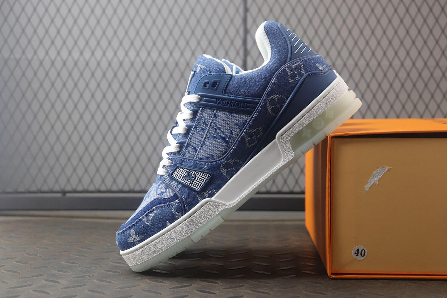 Louis Vuitton LV Trainer Denim Blau