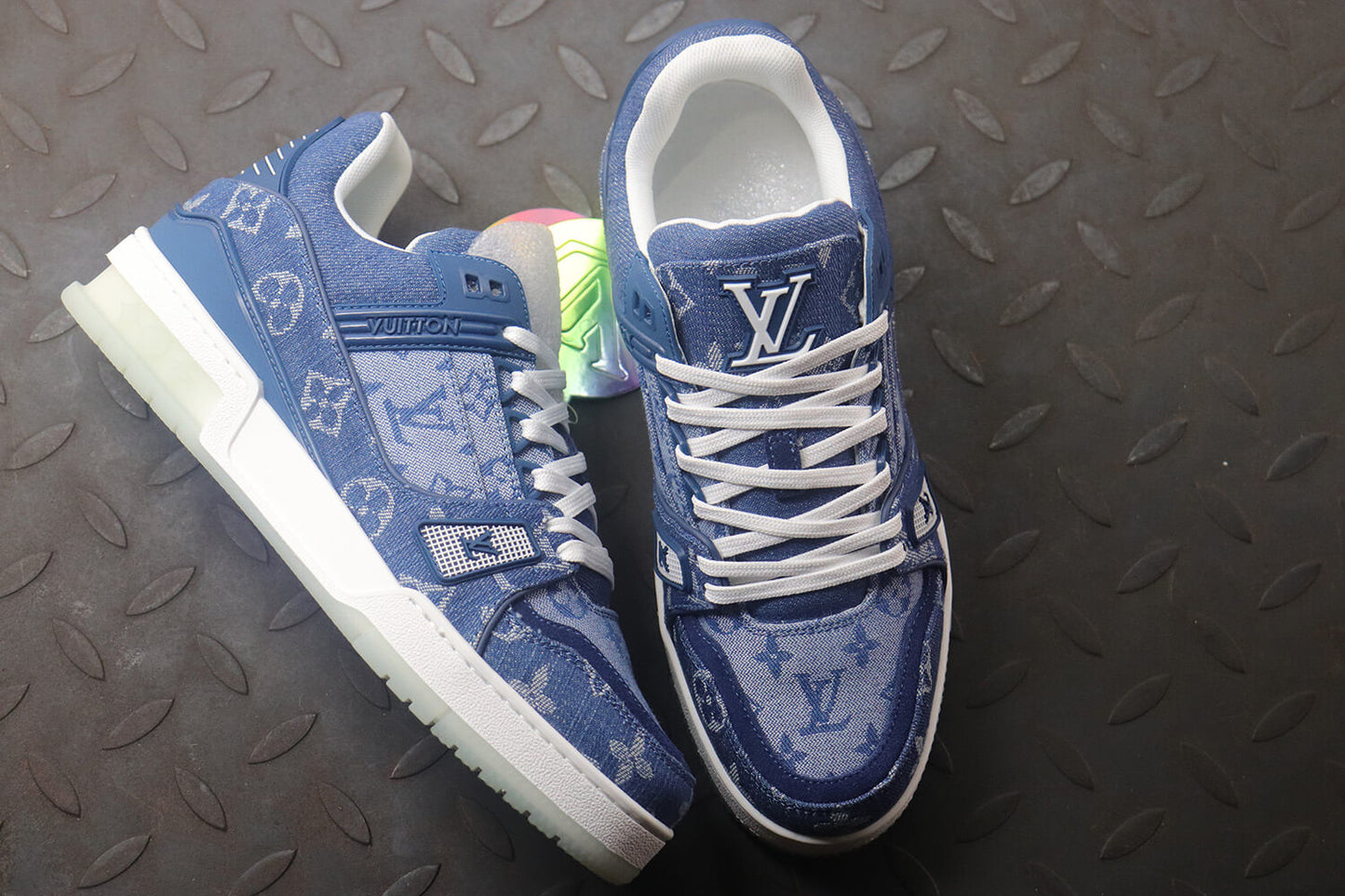 Louis Vuitton LV Trainer Denim Blau
