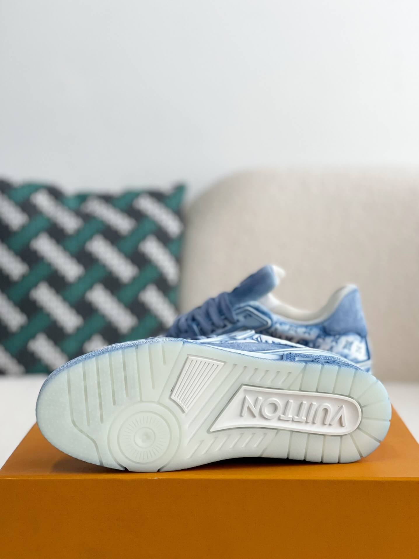 Louis Vuitton LV Trainer – Blue Velvet & Monogram "Cloud" Edition
