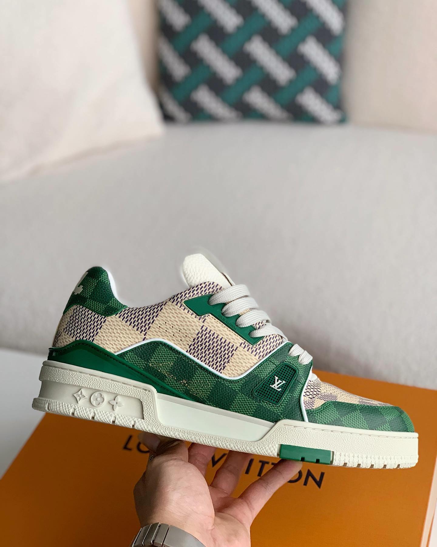 Louis Vuitton LV Sneaker ‚Weiß Grün‘
