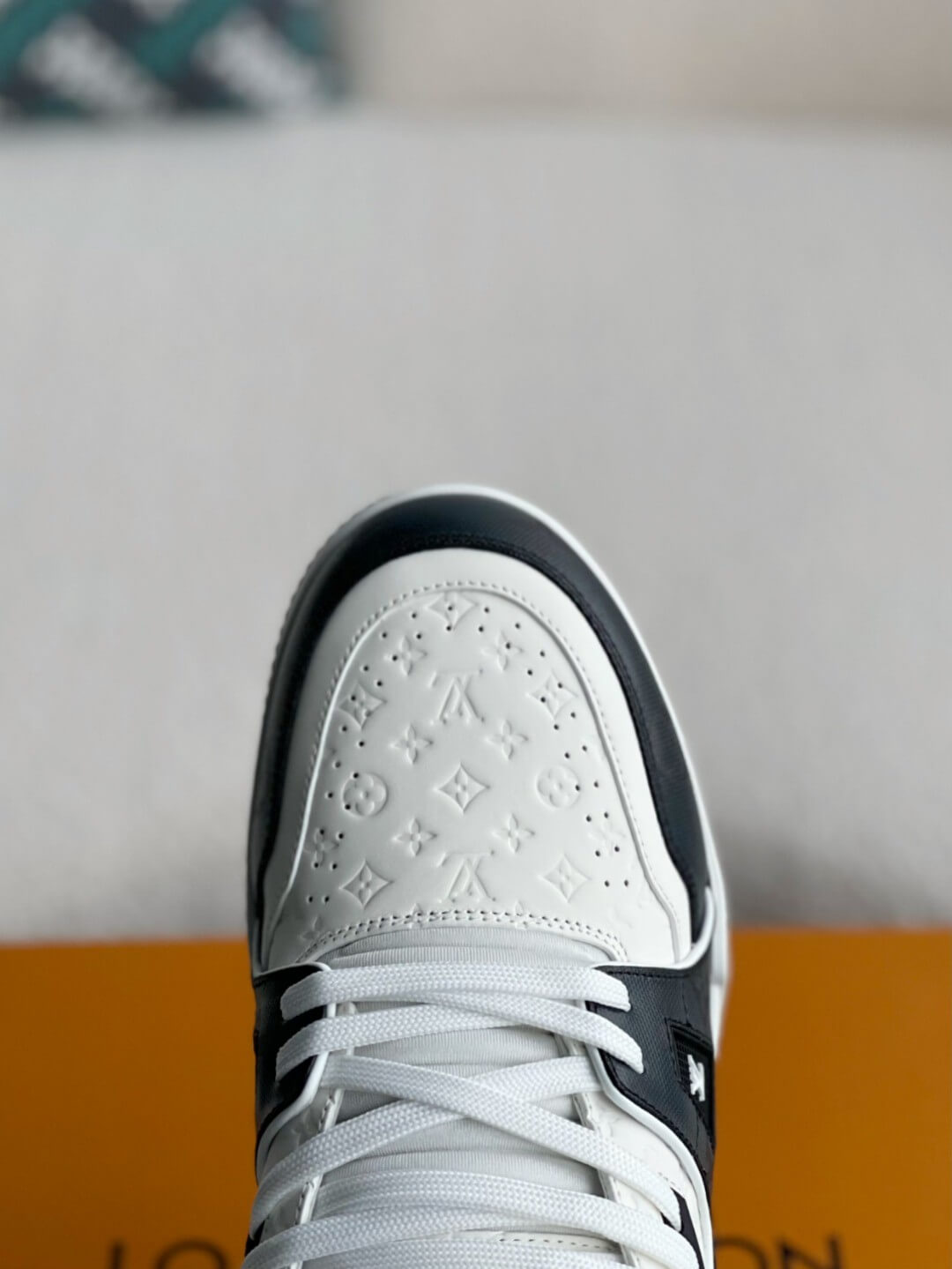 Louis Vuitton LV Trainer – Yellow & White Grained Calf Leather