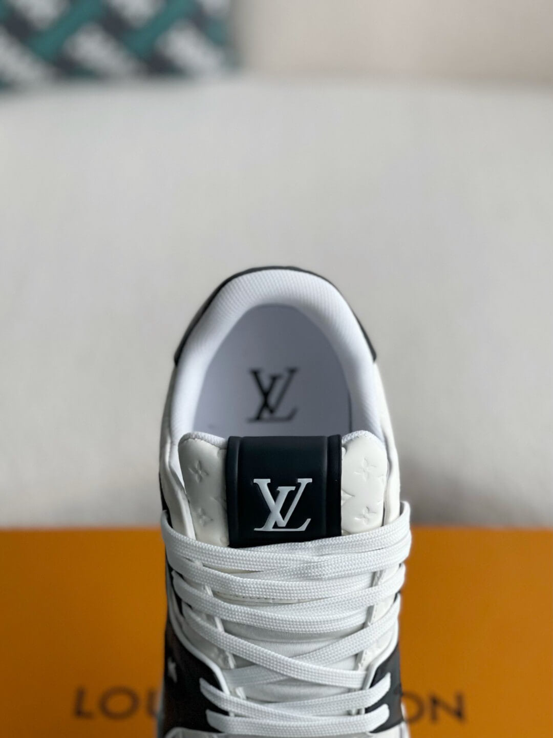 Louis Vuitton LV Trainer – Yellow & White Grained Calf Leather