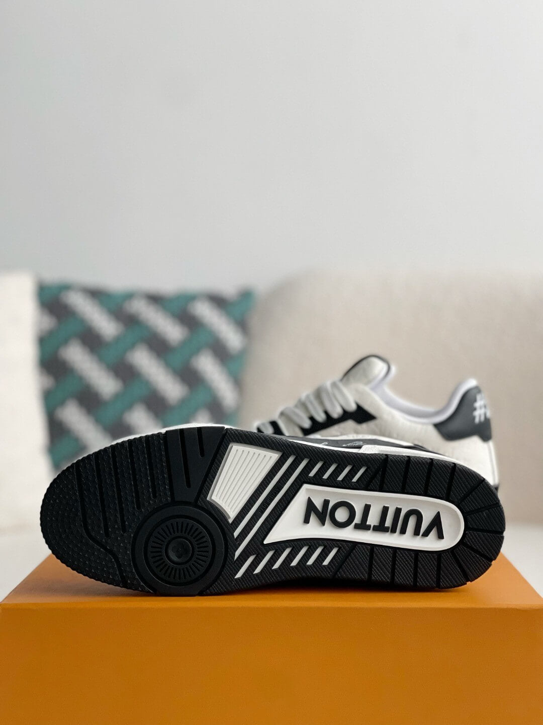 Louis Vuitton LV Trainer – Yellow & White Grained Calf Leather