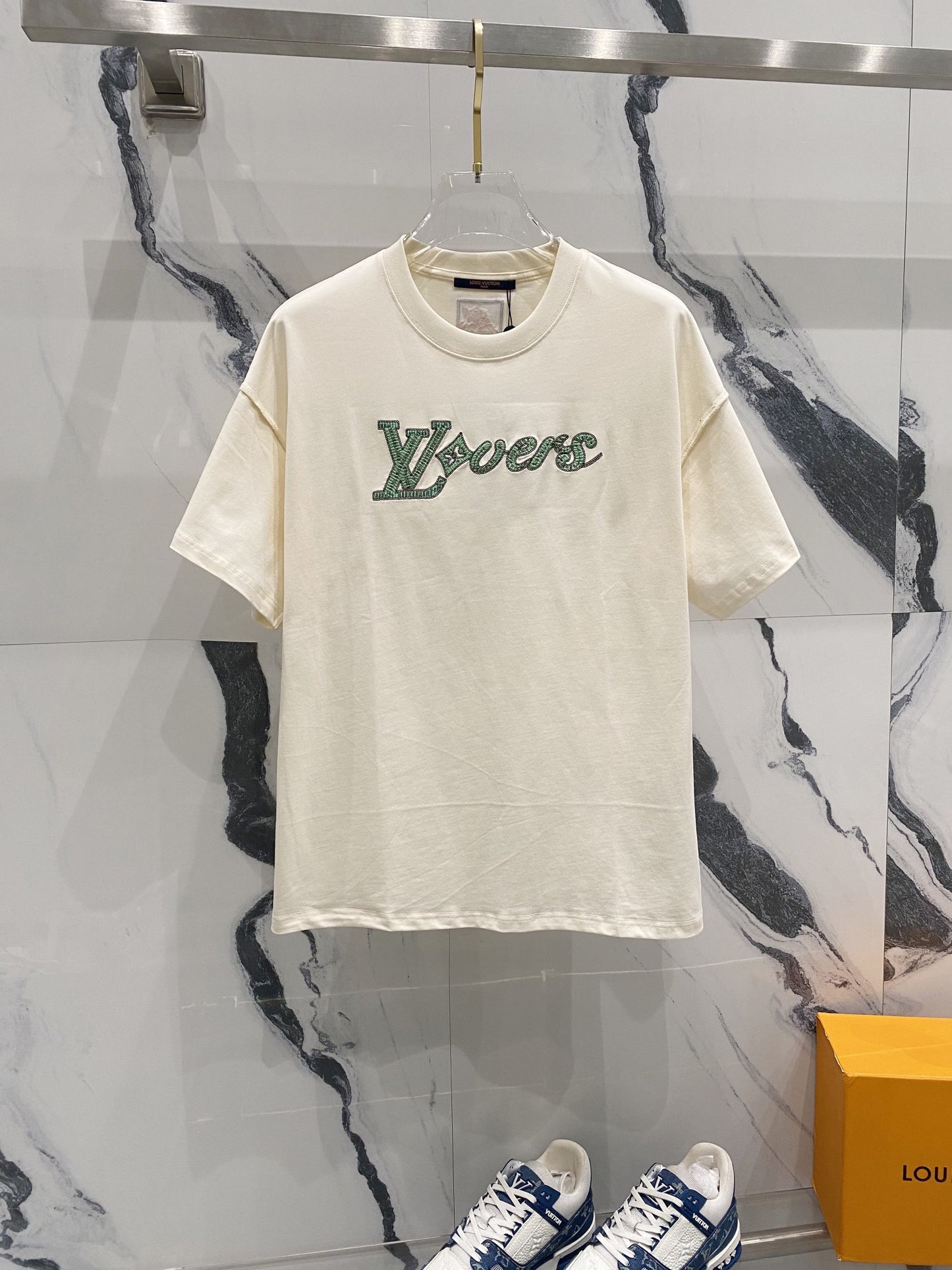 Louis Vuitton LVERS Damier Script T-Shirt – Cream / Off-White (Pharrell Williams SS24)