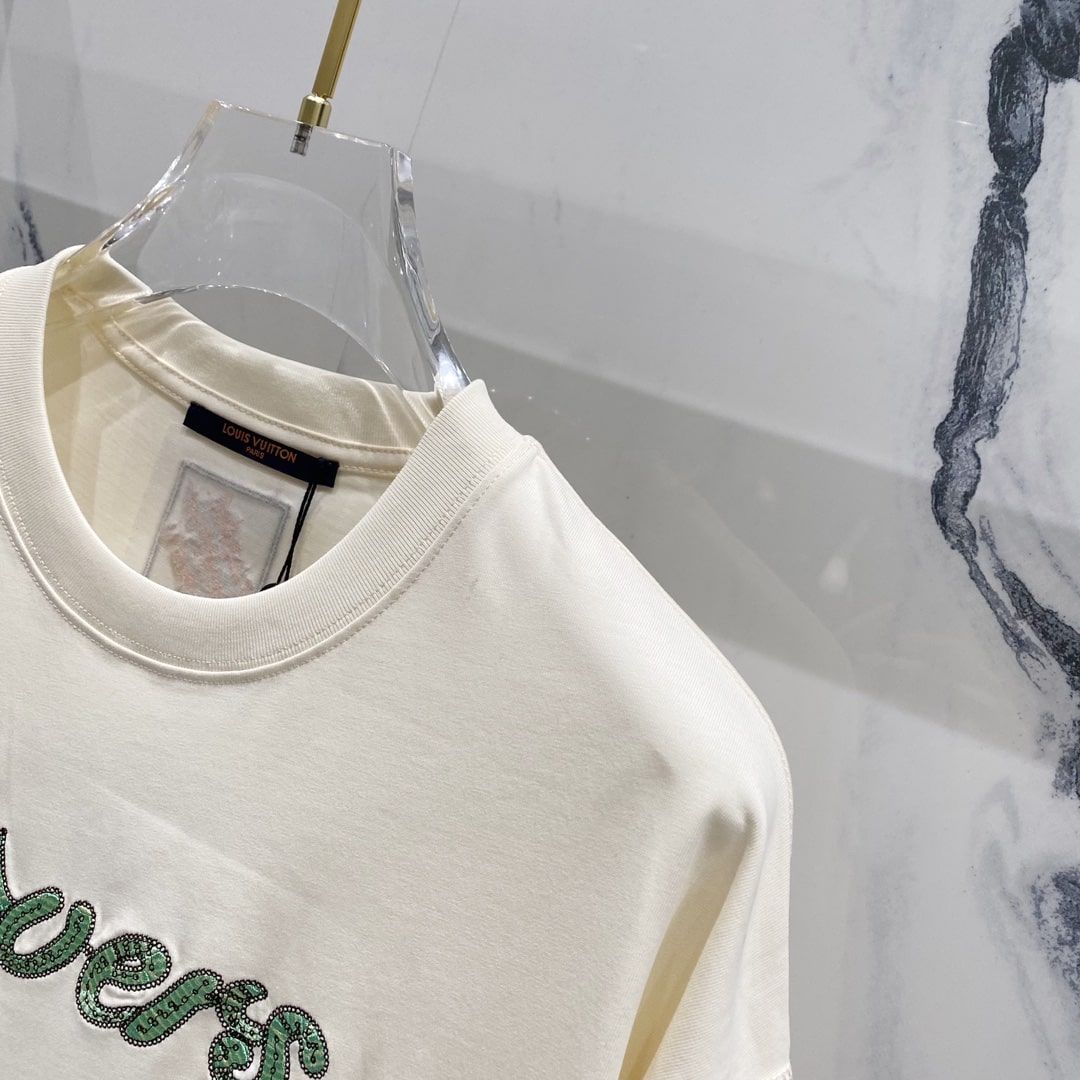 Louis Vuitton LVERS Damier Script T-Shirt – Cream / Off-White (Pharrell Williams SS24)
