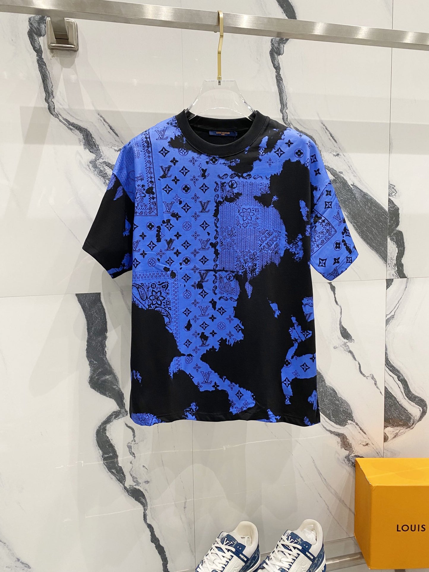 Louis Vuitton Monogram Bandana T-Shirt – Black & Royal Blue