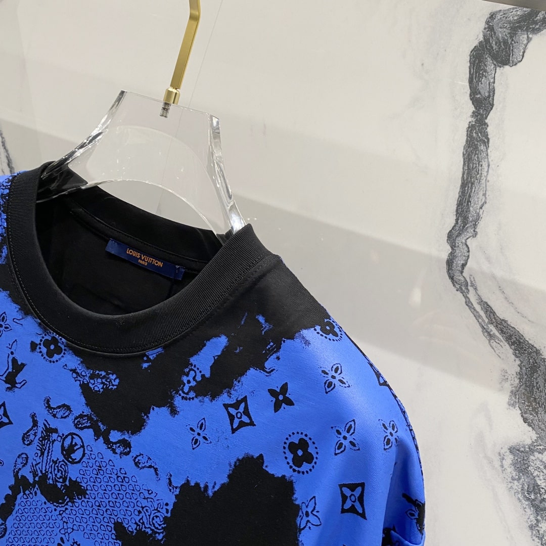 Louis Vuitton Monogram Bandana T-Shirt – Black & Royal Blue