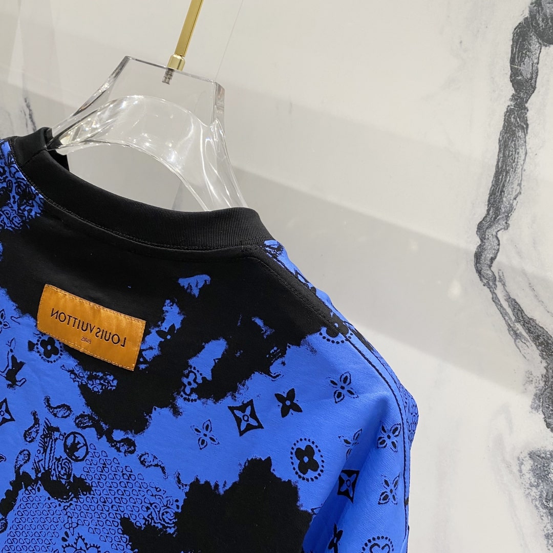Louis Vuitton Monogram Bandana T-Shirt – Black & Royal Blue