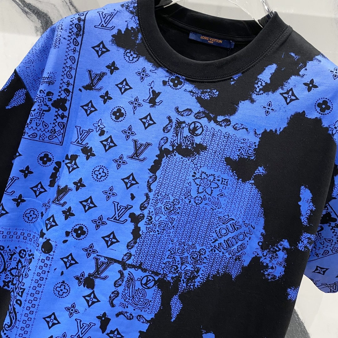 Louis Vuitton Monogram Bandana T-Shirt – Black & Royal Blue
