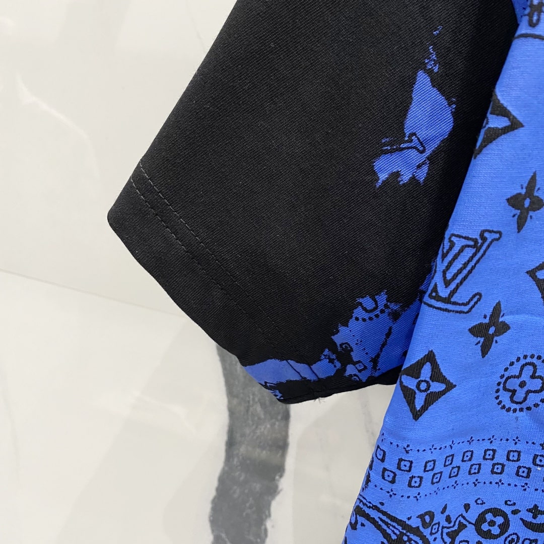 Louis Vuitton Monogram Bandana T-Shirt – Black & Royal Blue