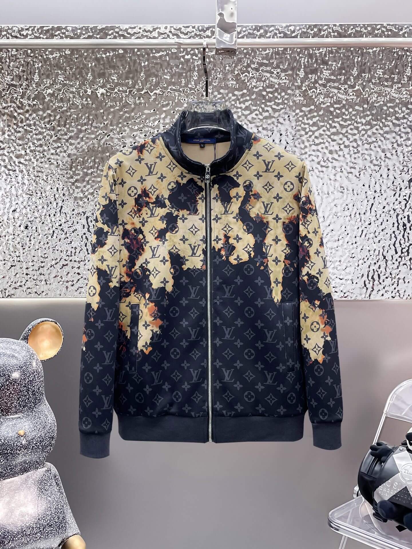 Louis Vuitton Monogram Bleached Effect Tracksuit Black and Tan