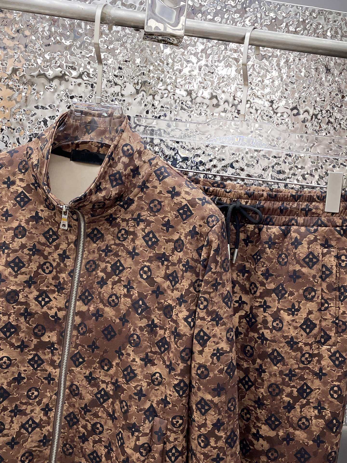 Louis Vuitton Monogram Bleached Effect Tracksuit Brown