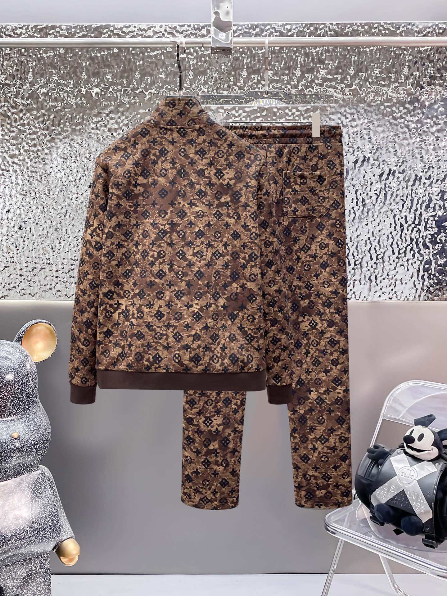 Louis Vuitton Monogram Bleached Effect Tracksuit Brown